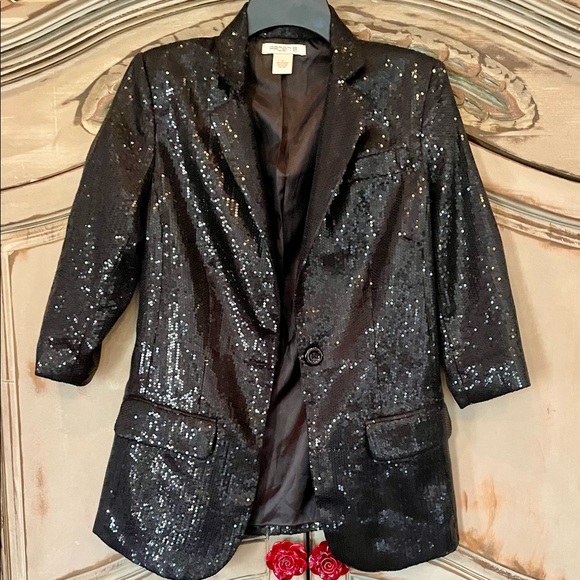 Arden B Jackets & Blazers - Arden B Black Sequin Jacket size Small. Fits more like an XS.